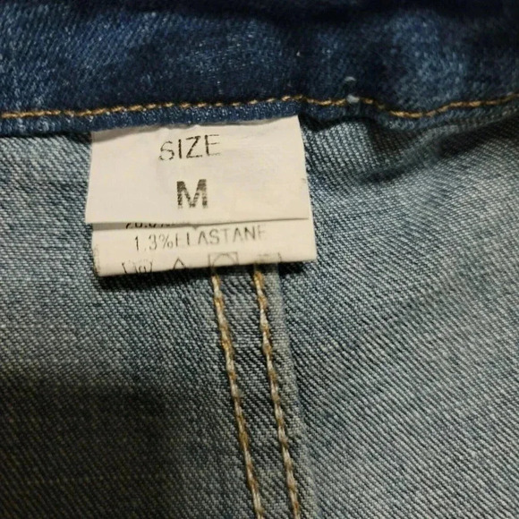 Soojun Vintage 90s Streetwear Large Stretch Denim Jean Overalls Blue Size M - Picture 4 of 12